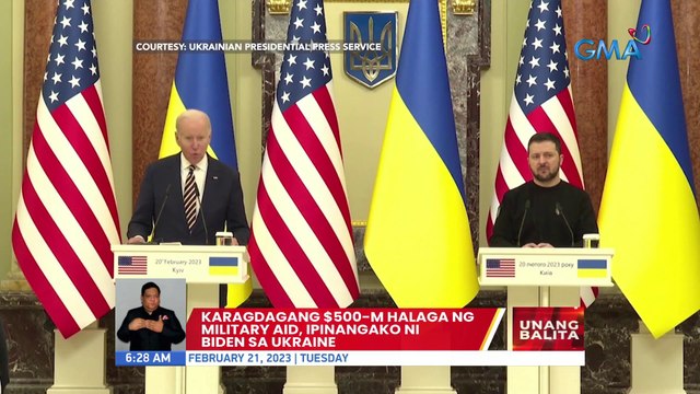 US Pres. Joe Biden, bumisita sa Ukraine: binigyan ng Plaque sa 'Alley of Bravery' | UB