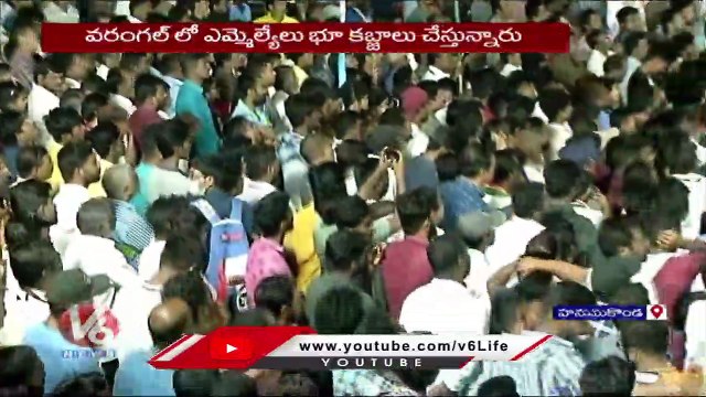 Revanth Reddy Word Attacks BRS MLAs In Public Meeting _ Hanamkonda _ V6 News (2)