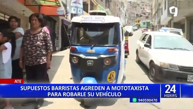 Ate: mototaxista atacado por barristas da su testimonio
