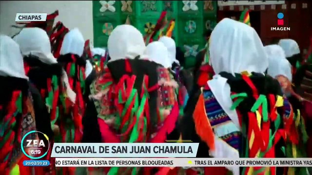 Habitantes de San Juan Chamula, Chiapas, celebran carnaval
