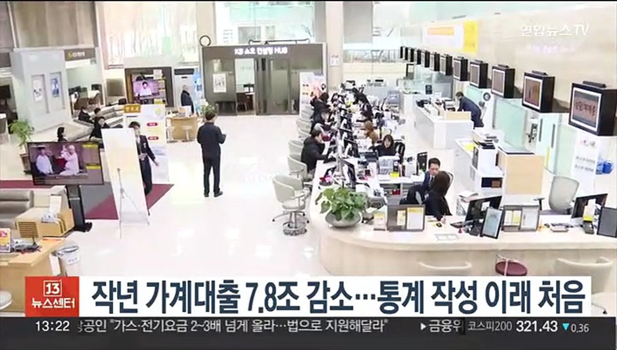 작년 가계대출 7.8조 감소…통계 작성 이래 처음