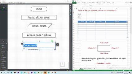 Diagrama de Flujo: Calcular el área de un rectángulo