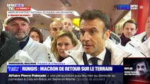 En visite ce matin au marché de Rungis, Emmanuel Macron s'exprime sur la réforme des retraites : 