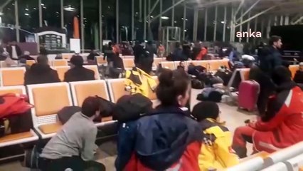 Hatay’daki deprem anı! Havalimanında büyük panik... Herkes yere yattı