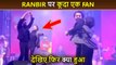 A Crazy Fan Jumps On Ranbir Kapoor During Live Performance, Watch What Happened After That