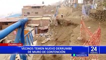 Chorrillos: vecinos temen nuevo derrumbe de muro de contención