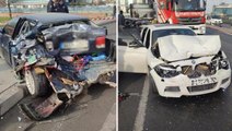İstanbul Beylikdüzü'nde zincirleme trafik kazası! 9 araç birbirine girdi: 8 yaralı