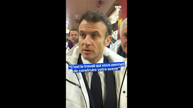 Il faut travailler plus longtemps : depuis Rungis, Emmanuel Macron s'en remet au bons sens des Français sur les retraites