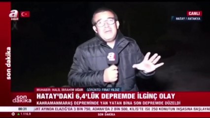 A Haber’in mucizesi: İlk depremde yan yatan bina düzeldi