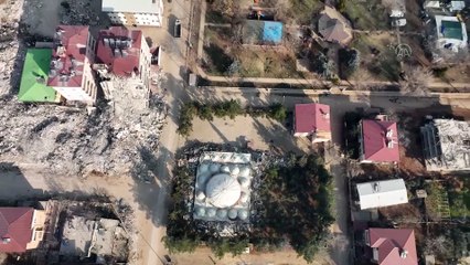 İslahiye'de yıkımın boyutu havadan görüntülendi!