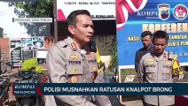 Polisi Musnahkan Ratusan Knalpot Brong