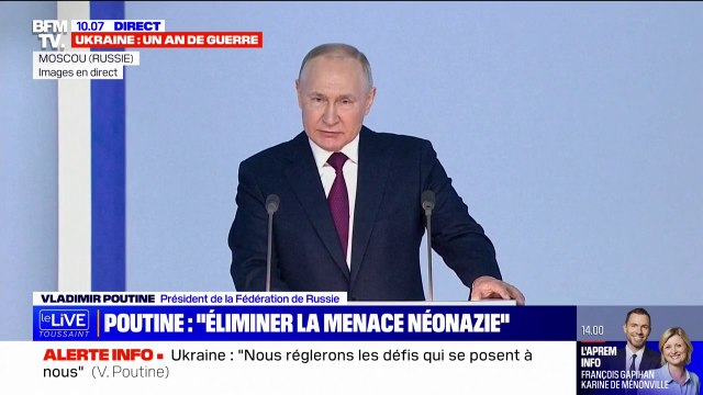 Vladimir Poutine à propos de l'Ukraine: Des actions terroristes ont été commises par les néonazis