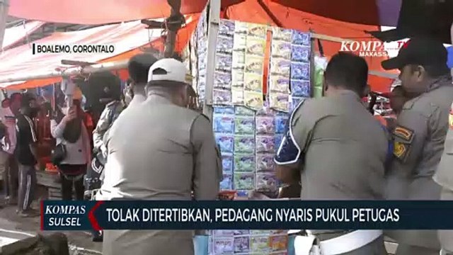 Tak Terima Ditertibkan,Pedagang Ngamuk Ke Satpol PP