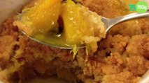 Le crumble de mangues à la noix de coco et à la passion