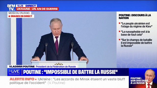 Il est impossible de battre la Russie , assure Vladimir Poutine
