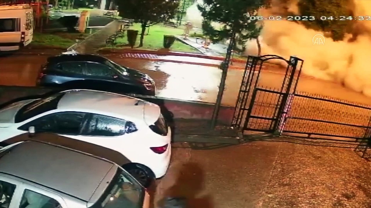 Deprem korkusu olan izlemesin! Adana'da depremde 16 katlı bina böyle çöktü