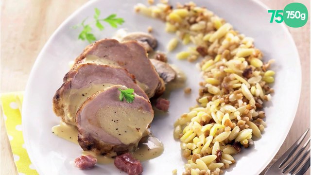 Filet mignon de porc aux champignons et Céréales de Campagne
