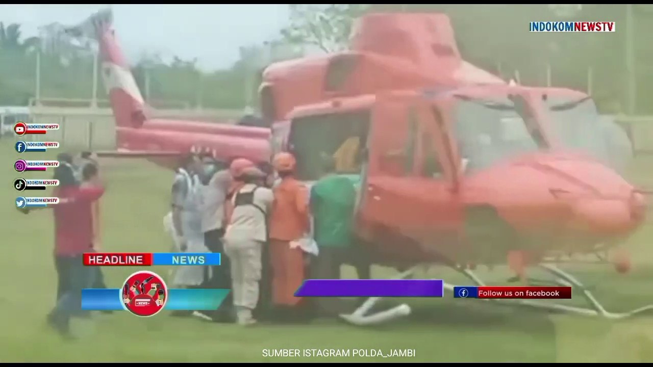 Korban Kecelakaan Helikopter di Jambi Berhasil Dievakuasi