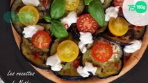 Tarte aubergines, tomates-cerise et chèvre