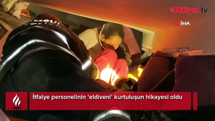 İtfaiye personelinin ‘eldiveni’ kurtuluşun hikayesi oldu