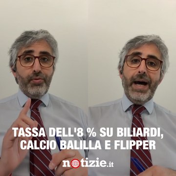 Angelo Vaccariello: Calcio balilla, biliardo e flipper: ecco l'imposta
