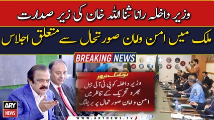 Rana Sanaullah chairs meeting on law and order situation