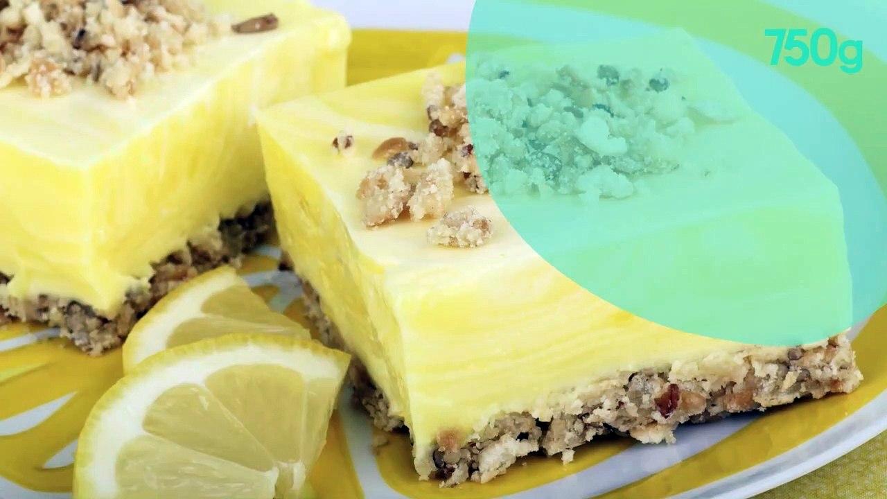 Carrés au citron aux noix