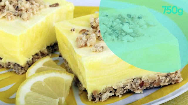 Carrés au citron aux noix
