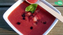 Soupe de fraise et tomate au vinaigre balsamique