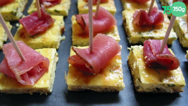 Bouchées oignons blancs et jambon de Vendée