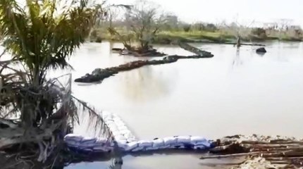 Afectados por inundaciones en Bolívar hacen rifas para alquilar maquinaria y tapar boquete del dique