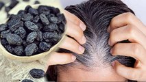 सफ़ेद बाल काला करने के लिए काली किशमिश खाने के फायदे | सफ़ेद बाल काले कैसे करें | Boldsky