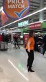 Alnwick Allstars perform a flashmob in Sainsbury's