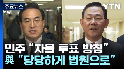 민주 "당당하게 자율투표" vs 與 "당당하게 법원으로" / YTN