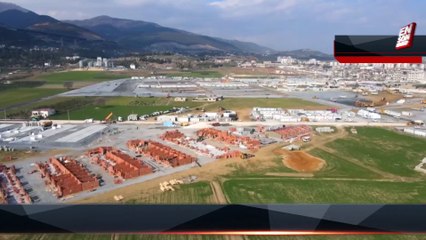 İslahiye'de geçici barınma alanlarının inşası devam ediyor