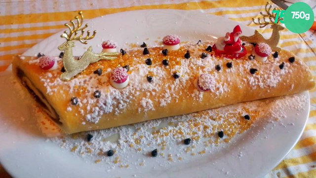Bûche de Noël aux marrons et spéculoos