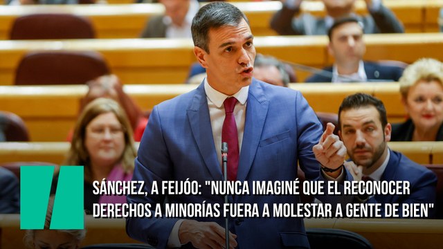 Sánchez, a Feijóo: Nunca imaginé que el reconocer derechos a minorías, en este caso al colectivo trans, fuera a molestar a gente de bien
