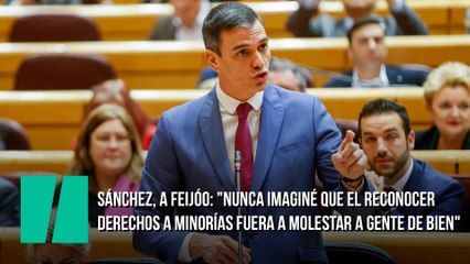 Sánchez, a Feijóo: "Nunca imaginé que el reconocer derechos a minorías, en este caso al colectivo trans, fuera a molestar a gente de bien"