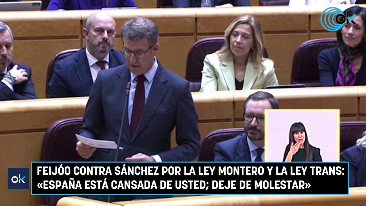 Feijóo contra Sánchez por la ley Montero y la ley Trans «España está cansada de usted; deje de molestar»