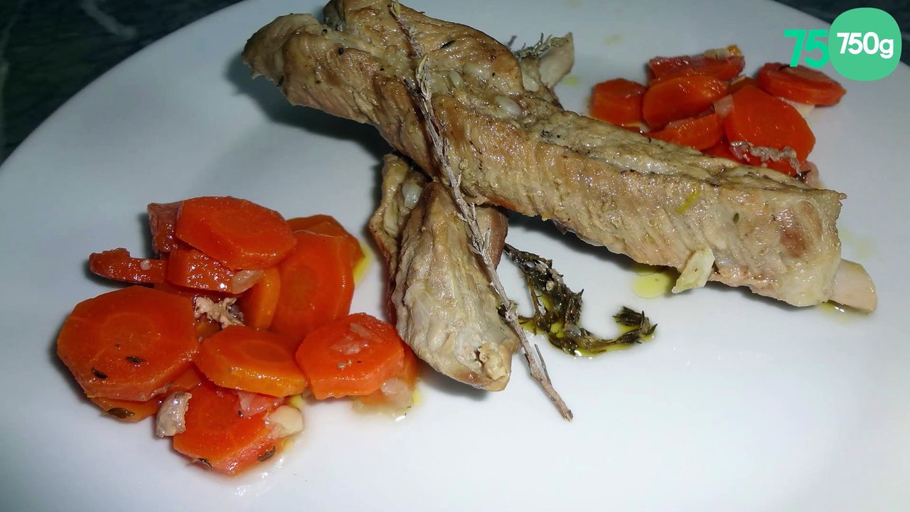 Travers de porc aux carottes