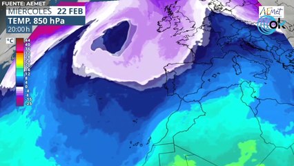 La AEMET alerta de la llegada de un frente polar a partir de mañana