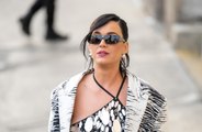 Katy Perry Paired a Zebra Jacket and Micro-Miniskirt Set With a Sequined Crop Top
