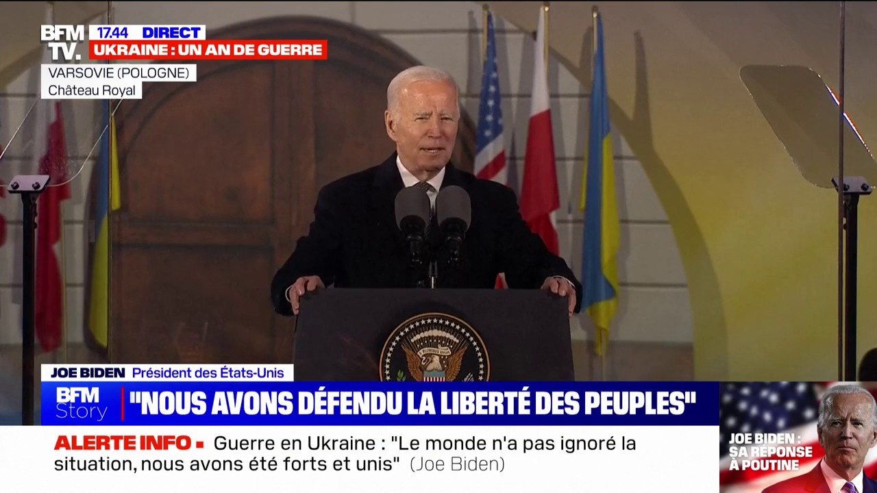 Joe Biden à propos de Poutine: "Quand Poutine a demandé à ses chars d’envahir l’Ukraine, il pensait que nous ferions le dos rond, il avait tort"