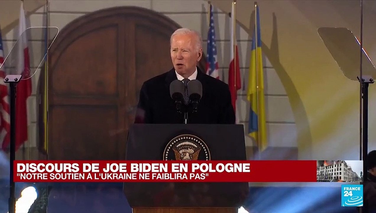 "Nous ne voulons pas attaquer les Russes" , affirme Joe Biden dans son discours en Pologne