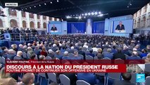 Le président russe  se défend d'être en conflit contre le peuple ukrainien.  Il déclare faire la guerre au régime de Kiev, qui est étranger au peuple ukrainien