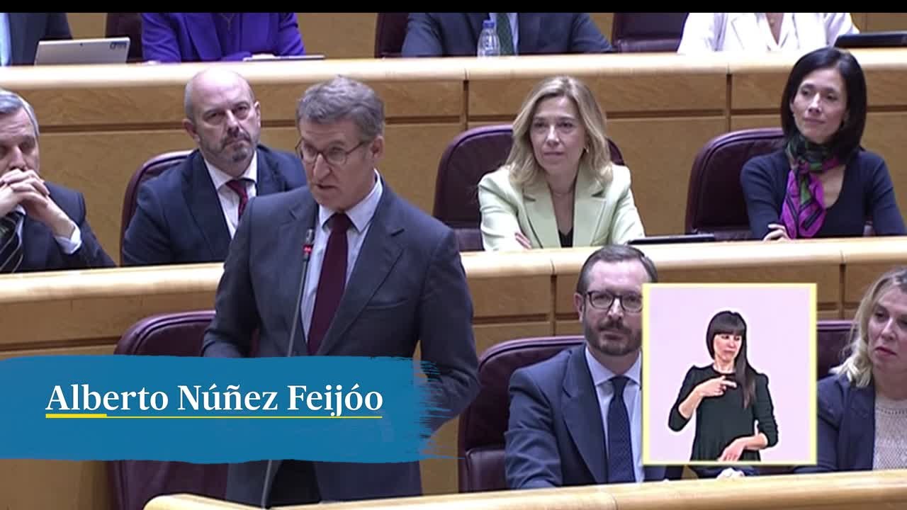 Cara a cara entre Pedro Sánchez y Alberto Núñez Feijóo en el Senado