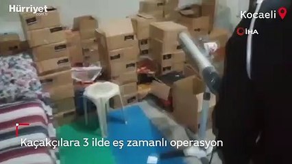 Kaçakçılara 3 ilde eş zamanlı operasyon