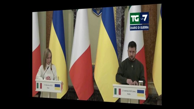 il discorso di giorgia meloni in ucraina davanti a volodymyr zelens'kyj