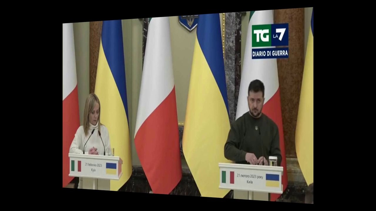 il discorso di giorgia meloni in ucraina davanti a volodymyr zelens'kyj