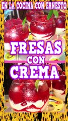 Descargar video: fresas con  crema porque a todos nos gusta #shorts #recetas #cocina #recetas